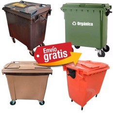 Contenedor de basura 770 lts Importado Plastic Omnium